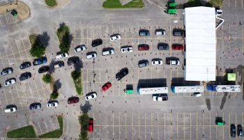 COVID-19 testing center, car traffic, top view_350.jpg